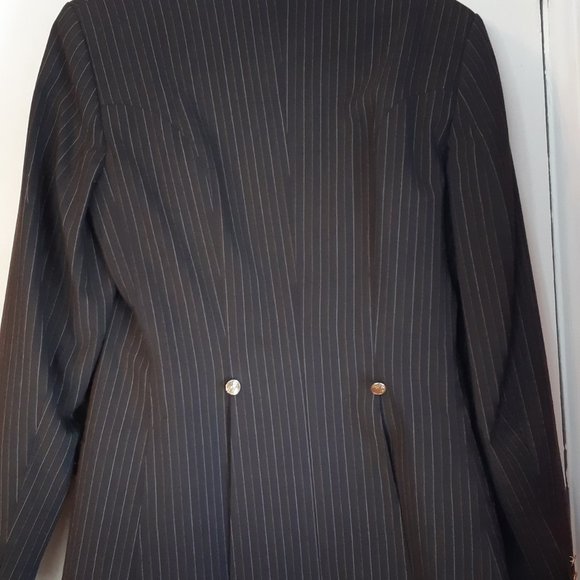 Pikeur German riding jacket coat brown stripe black velvet collar washable - Picture 2 of 8